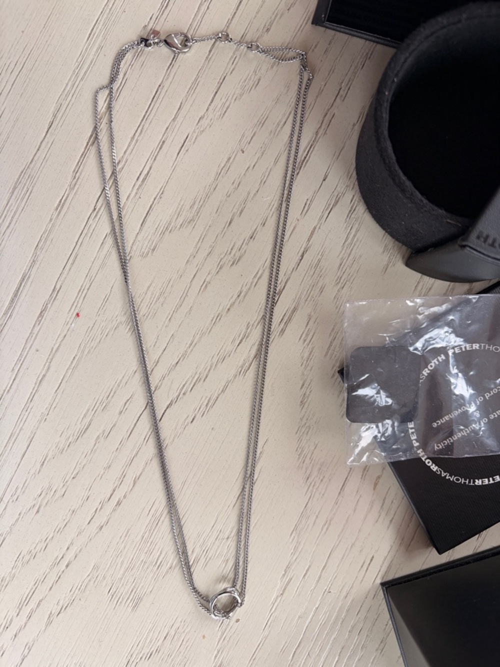 Peter Thomas Roth Sterling Silver Ribbon Loop Necklace with Box & COA R - Picture 3 of 6